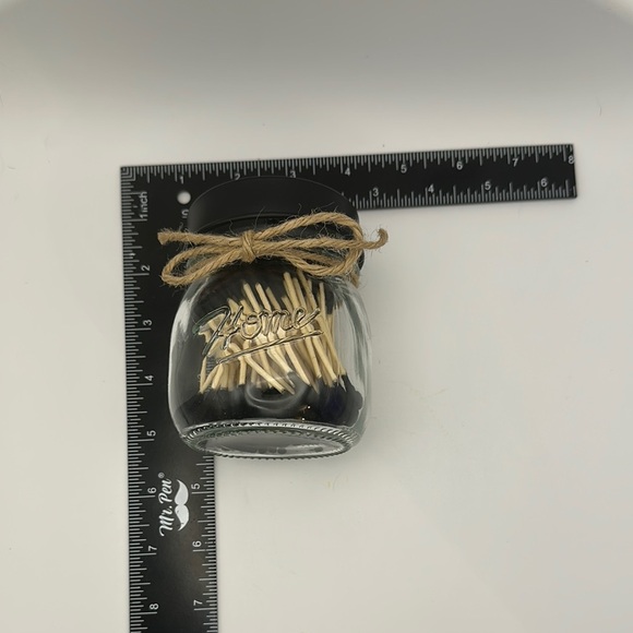 Black Lid Glass Jar with Matches - Picture 8 of 9